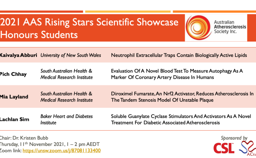 2021 AAS Rising Stars Scientific Showcase (Honours Students)